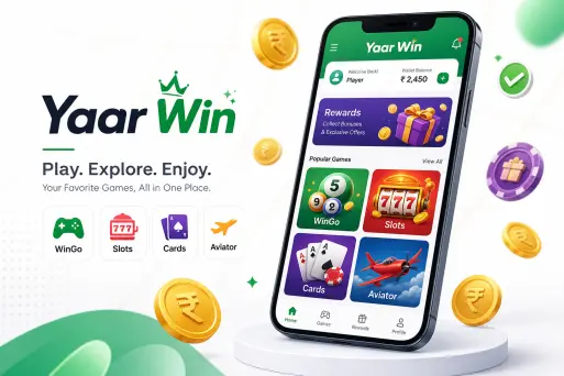 Yaar Win lottery and mobile app dashboard mockup